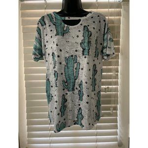 Primrose M keyhole front cactus short sleeve tee